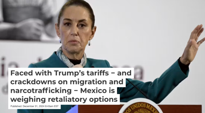 Mexico President Claudia Sheinbaum has hardened her stance on Donald Trump’s rhetoric. Alfredo Estrella/AFP via Getty Images